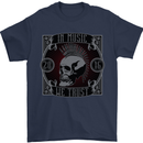 In Music We Trust Punk Rock Skull Mens T-Shirt 100% Cotton Navy Blue