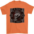 In Music We Trust Punk Rock Skull Mens T-Shirt 100% Cotton Orange