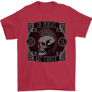 In Music We Trust Punk Rock Skull Mens T-Shirt 100% Cotton Red