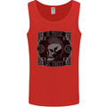In Music We Trust Punk Rock Skull Mens Vest Tank Top Red