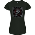 In Music We Trust Punk Rock Skull Womens Petite Cut T-Shirt Black