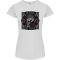 In Music We Trust Punk Rock Skull Womens Petite Cut T-Shirt White