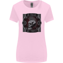 In Music We Trust Punk Rock Skull Womens Wider Cut T-Shirt Light Pink