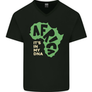 In My DNA Juneteenth Black Lives Matter African Mens V-Neck Cotton T-Shirt Black
