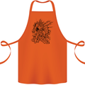 Inca Warrior Skull Gym Martial Arts MMA Axe Cotton Apron 100% Organic Orange