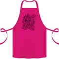 Inca Warrior Skull Gym Martial Arts MMA Axe Cotton Apron 100% Organic Pink
