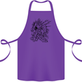 Inca Warrior Skull Gym Martial Arts MMA Axe Cotton Apron 100% Organic Purple