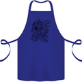 Inca Warrior Skull Gym Martial Arts MMA Axe Cotton Apron 100% Organic Royal Blue