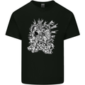 Inca Warrior Skull Gym Martial Arts MMA Axe Kids T-Shirt Childrens Black