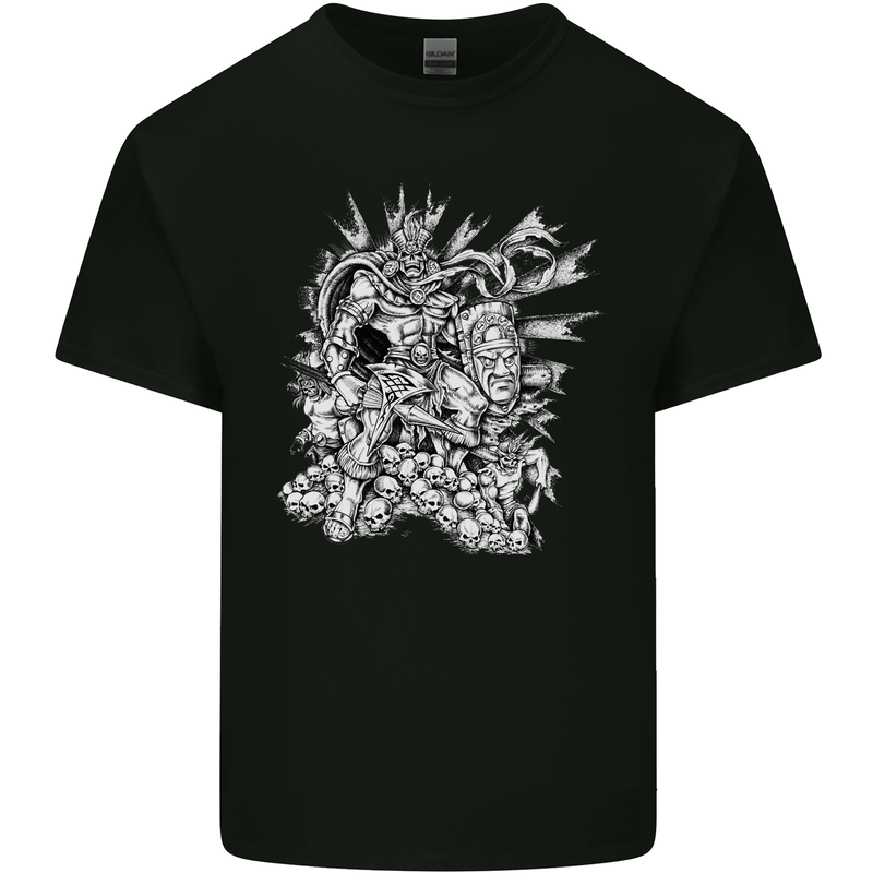 Inca Warrior Skull Gym Martial Arts MMA Axe Kids T-Shirt Childrens Black