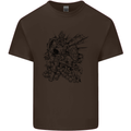 Inca Warrior Skull Gym Martial Arts MMA Axe Kids T-Shirt Childrens Chocolate