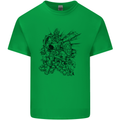 Inca Warrior Skull Gym Martial Arts MMA Axe Kids T-Shirt Childrens Irish Green