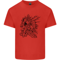 Inca Warrior Skull Gym Martial Arts MMA Axe Kids T-Shirt Childrens Red