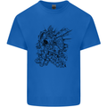 Inca Warrior Skull Gym Martial Arts MMA Axe Kids T-Shirt Childrens Royal Blue