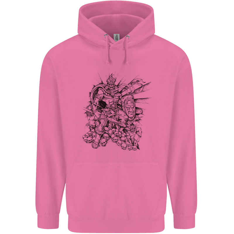 Inca Warrior Skull Gym Martial Arts MMA Axe Mens 80% Cotton Hoodie Azelea
