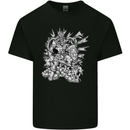 Inca Warrior Skull Gym Martial Arts MMA Axe Mens Cotton T-Shirt Tee Top Black