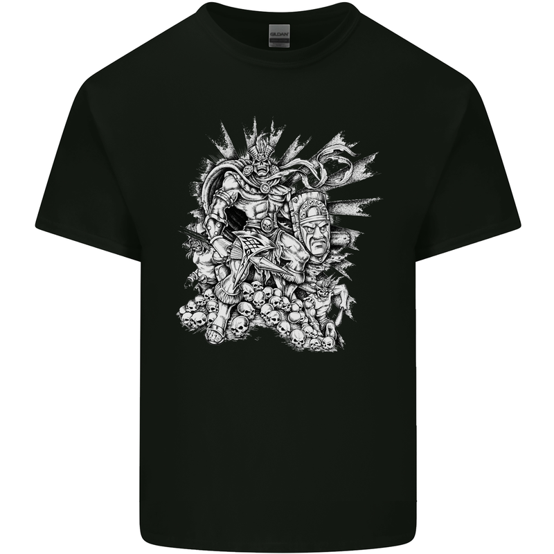 Inca Warrior Skull Gym Martial Arts MMA Axe Mens Cotton T-Shirt Tee Top Black