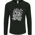 Inca Warrior Skull Gym Martial Arts MMA Axe Mens Long Sleeve T-Shirt Black