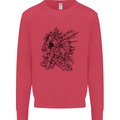 Inca Warrior Skull Gym Martial Arts MMA Axe Mens Sweatshirt Jumper Heliconia