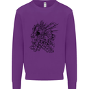 Inca Warrior Skull Gym Martial Arts MMA Axe Mens Sweatshirt Jumper Purple