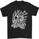 Inca Warrior Skull Gym Martial Arts MMA Axe Mens T-Shirt Cotton Gildan Black