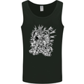 Inca Warrior Skull Gym Martial Arts MMA Axe Mens Vest Tank Top Black