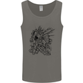 Inca Warrior Skull Gym Martial Arts MMA Axe Mens Vest Tank Top Charcoal