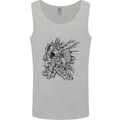 Inca Warrior Skull Gym Martial Arts MMA Axe Mens Vest Tank Top Sports Grey