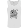 Inca Warrior Skull Gym Martial Arts MMA Axe Mens Vest Tank Top White