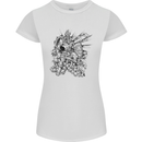 Inca Warrior Skull Gym Martial Arts MMA Axe Womens Petite Cut T-Shirt White