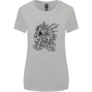Inca Warrior Skull Gym Martial Arts MMA Axe Womens Wider Cut T-Shirt Sports Grey