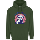 Indepandant Funny Independant Panda Bear Childrens Kids Hoodie Forest Green