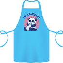 Indepandant Funny Independant Panda Bear Cotton Apron 100% Organic Turquoise