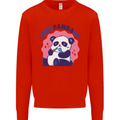 Indepandant Funny Independant Panda Bear Kids Sweatshirt Jumper Bright Red