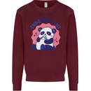 Indepandant Funny Independant Panda Bear Kids Sweatshirt Jumper Maroon