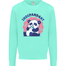 Indepandant Funny Independant Panda Bear Kids Sweatshirt Jumper Peppermint