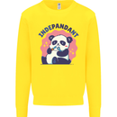 Indepandant Funny Independant Panda Bear Kids Sweatshirt Jumper Yellow
