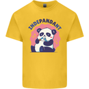 Indepandant Funny Independant Panda Bear Kids T-Shirt Childrens Yellow