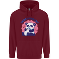 Indepandant Funny Independant Panda Bear Mens 80% Cotton Hoodie Maroon