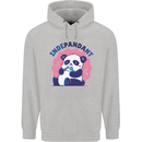 Indepandant Funny Independant Panda Bear Mens 80% Cotton Hoodie Sports Grey