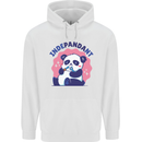 Indepandant Funny Independant Panda Bear Mens 80% Cotton Hoodie White