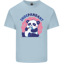 Indepandant Funny Independant Panda Bear Mens Cotton T-Shirt Tee Top Light Blue