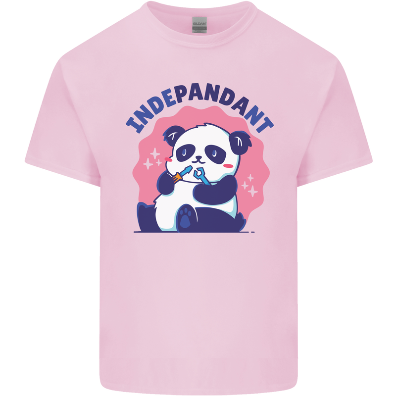 Indepandant Funny Independant Panda Bear Mens Cotton T-Shirt Tee Top Light Pink