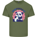 Indepandant Funny Independant Panda Bear Mens Cotton T-Shirt Tee Top Military Green