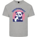 Indepandant Funny Independant Panda Bear Mens Cotton T-Shirt Tee Top Sports Grey