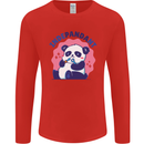 Indepandant Funny Independant Panda Bear Mens Long Sleeve T-Shirt Red