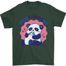Indepandant Funny Independant Panda Bear Mens T-Shirt Cotton Gildan Forest Green
