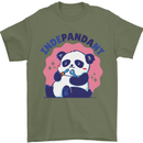 Indepandant Funny Independant Panda Bear Mens T-Shirt Cotton Gildan Military Green