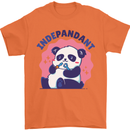Indepandant Funny Independant Panda Bear Mens T-Shirt Cotton Gildan Orange