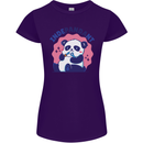 Indepandant Funny Independant Panda Bear Womens Petite Cut T-Shirt Purple